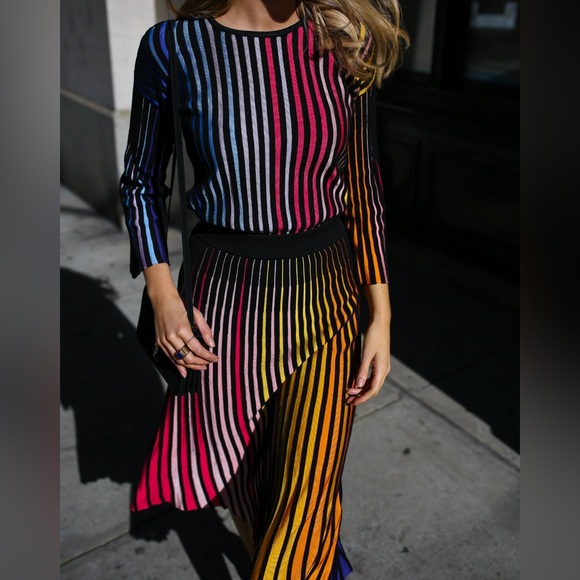 NWT 🆕✨KENZO (Paris) Midi Flare Rib Knit Skirt, NEW✨ - Picture 11 of 17